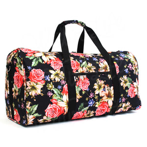 22" Gym Duffel Bag - Rose and Lily Flower