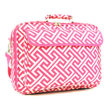 Load image into Gallery viewer, 17&quot; Laptop Briefcase Bag - Fuchsia Greek Key
