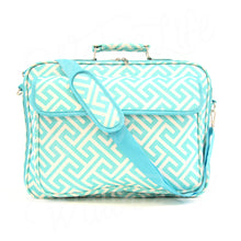 Load image into Gallery viewer, 17&quot; Laptop Briefcase Bag - Blue Greek Key