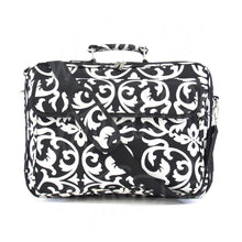 Load image into Gallery viewer, 17&quot; Laptop Briefcase Bag - Black Damask