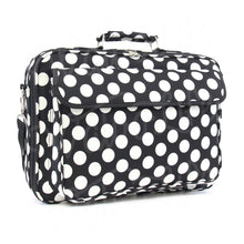 Load image into Gallery viewer, 17&quot; Laptop Briefcase Bag - Large Black White Dots
