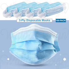 Load image into Gallery viewer, Disposable 3-Ply Ear-loop Protective Face Masks (100-pack)