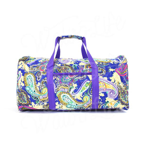22" Gym Duffel Bag - Blue and Purple Paisley