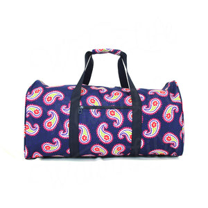 22" Gym Duffel Bag - Pink and Blue Paisley
