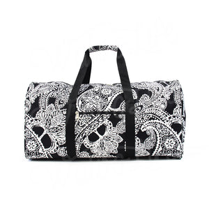 22" Gym Duffel Bag - White Paisley