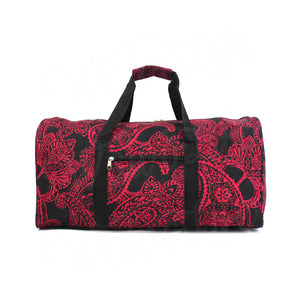 22" Gym Duffel Bag - Fuchsia Paisley