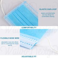 Load image into Gallery viewer, Disposable 3-Ply Ear-loop Protective Face Masks (10-pack)