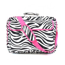 Load image into Gallery viewer, 17&quot; Laptop Briefcase Bag - Zebra with Fuchsia Trim