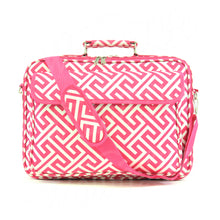 Load image into Gallery viewer, 17&quot; Laptop Briefcase Bag - Fuchsia Greek Key