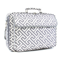 Load image into Gallery viewer, 17&quot; Laptop Briefcase Bag - Grey Greek Key