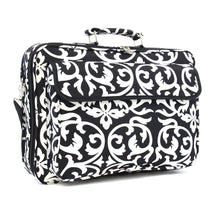 Load image into Gallery viewer, 17&quot; Laptop Briefcase Bag - Black Damask